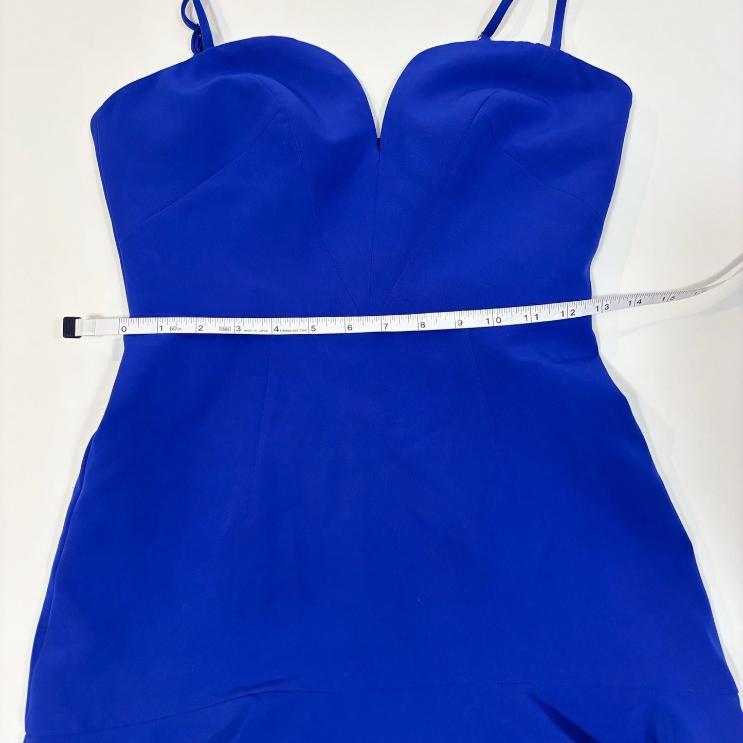 Milly Italian Cady Kelly Sweetheart Mini Dress Royal Cobalt Blue - 0