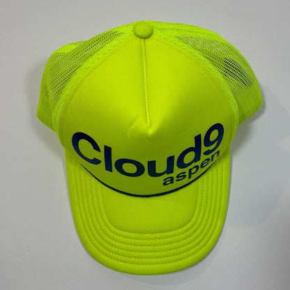 Cloud 9 Aspen Snowmass Trucker Rope Hat Neon Yellow SnapBack