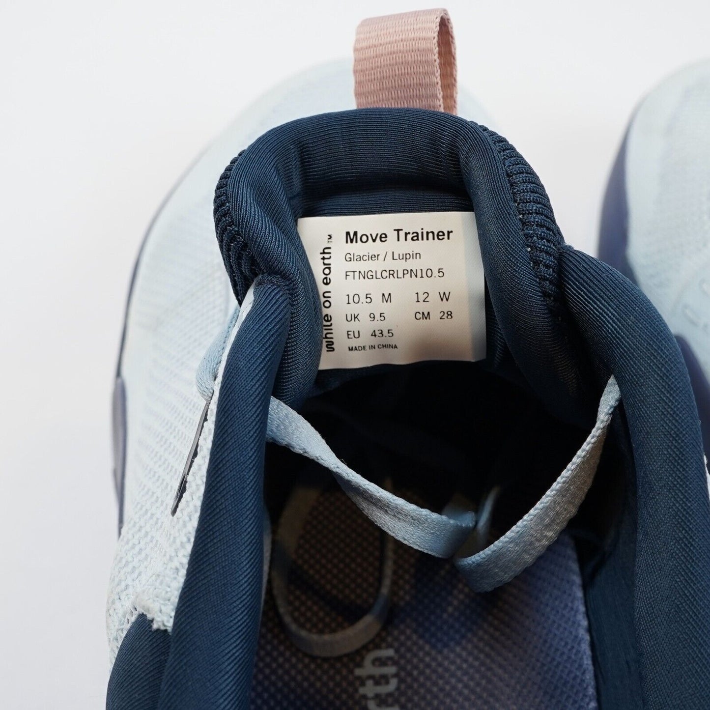 While On Earth Move Training Sneaker in Glacier/Lupin - 10.5