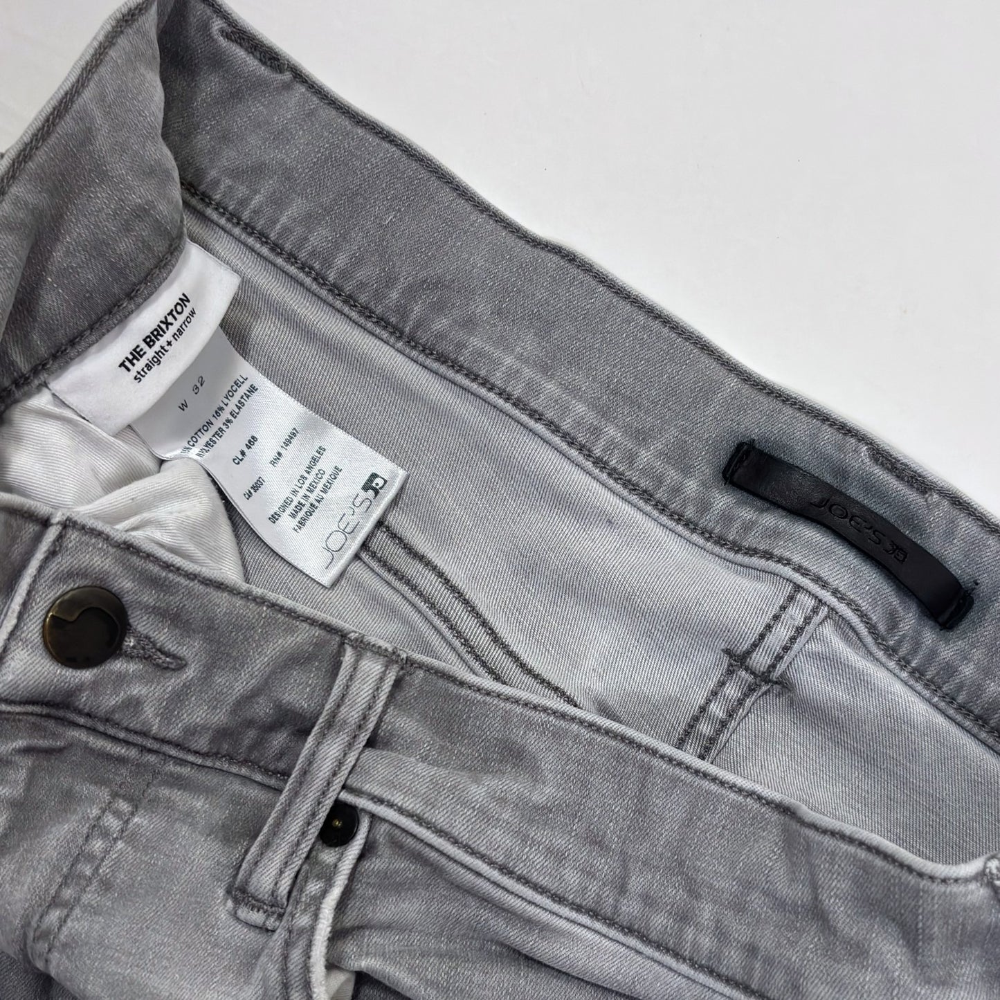 Joe's Jeans Brixton Straight + Narrow Gray Light Denim 32x29