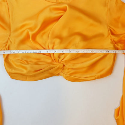 Andrea Iyamah Behati Crop Top + Skirt Set Marigold Yellow - XS
