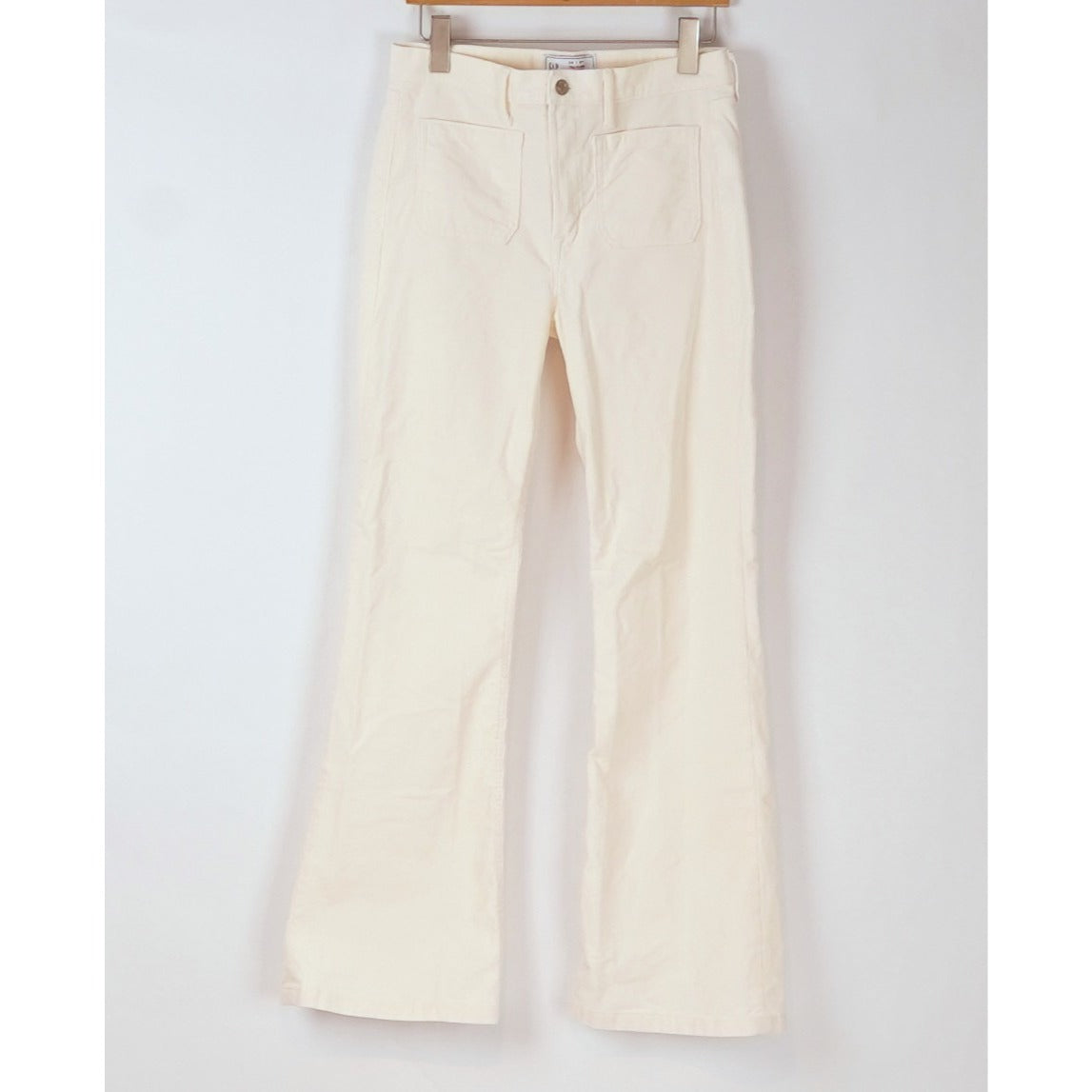 Gap 70's High Rise Flare Corduroy Jeans Cream White - 28/6