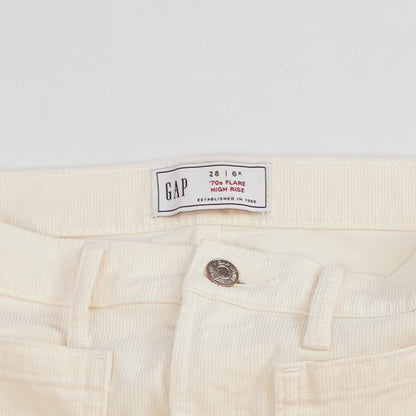 Gap 70's High Rise Flare Corduroy Jeans Cream White - 28/6