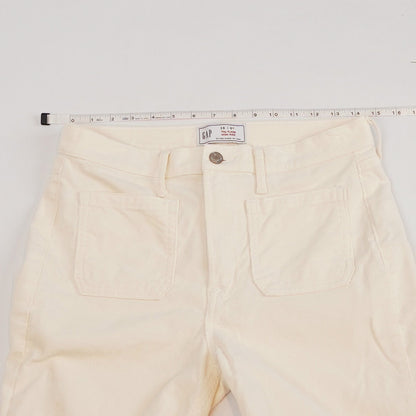 Gap 70's High Rise Flare Corduroy Jeans Cream White - 28/6