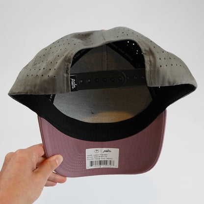 Palm Golf Co. Uppers Snapback Hat Heather Gray Maroon Purple - NWT