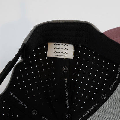 Palm Golf Co. Uppers Snapback Hat Heather Gray Maroon Purple - NWT