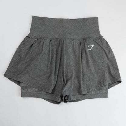 Gymshark Vital Seamless 2.0 2-in-1 Shorts Gray Marl - M