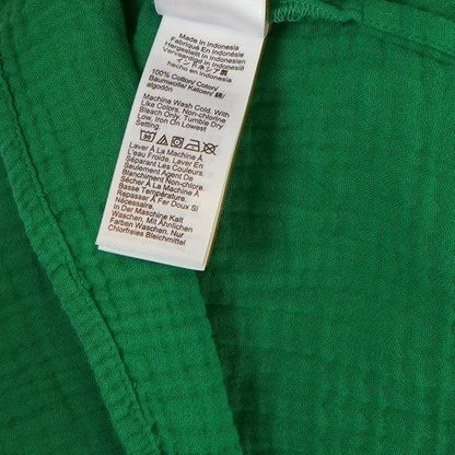 J Crew V-neck Double Gauze Popover Short Sleeve Blouse Green - XS