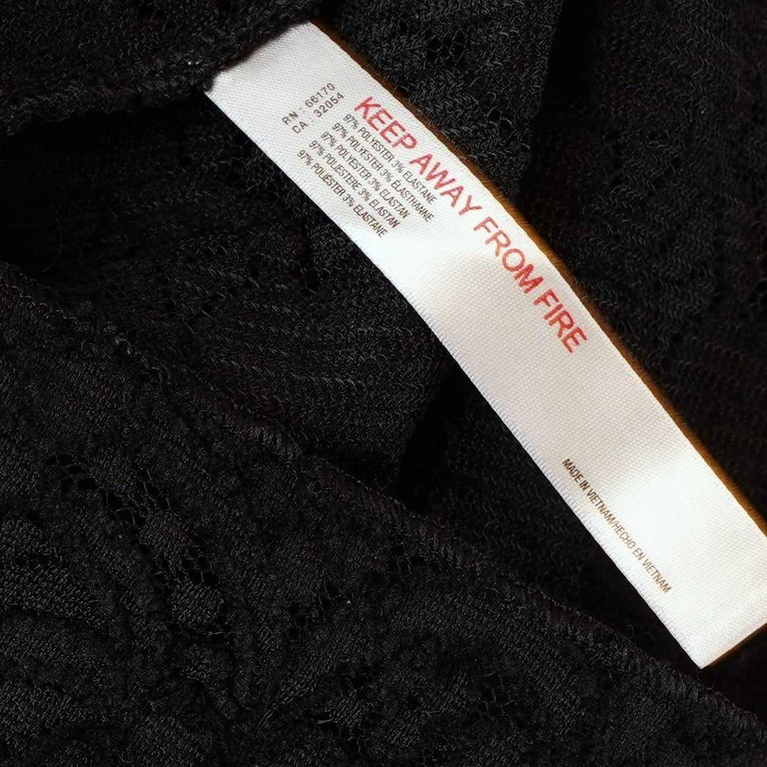 Free People Cloud Ride Notch Long Sleeve Black Floral Lace - L