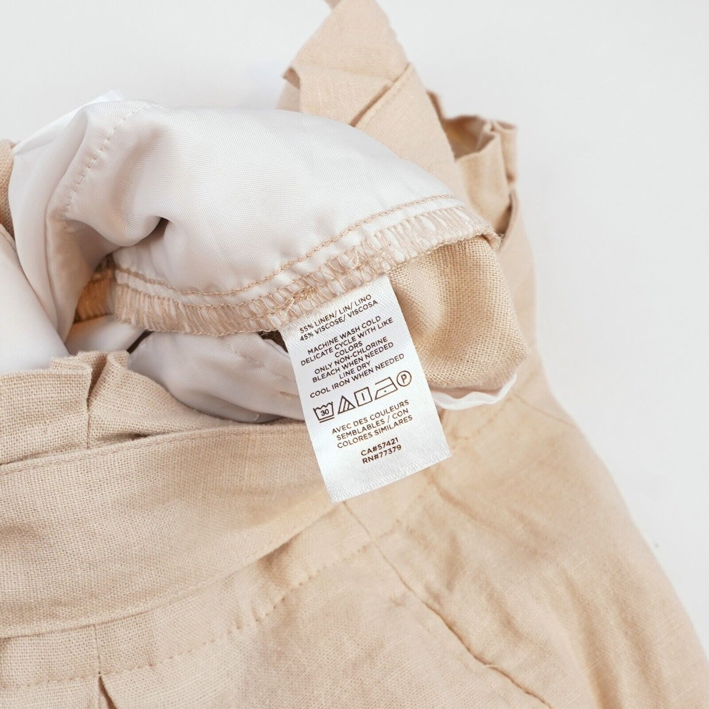 Ann Taylor Linen Paperbag Trouser Pants - S Petite