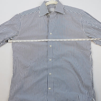 Ermenegildo Zegna Striped Long Sleeve Button Down Collared Shirt - 39 Medium