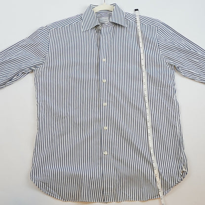 Ermenegildo Zegna Striped Long Sleeve Button Down Collared Shirt - 39 Medium