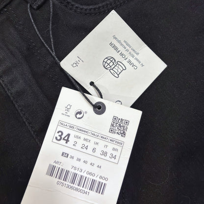 Zara Black High Waist Classic Skinny Denim Jeans - 2