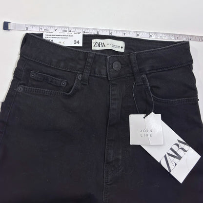 Zara Black High Waist Classic Skinny Denim Jeans - 2