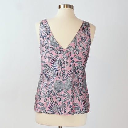 J Crew X Abigail Borg Silk Tank Prairie Rose - 6