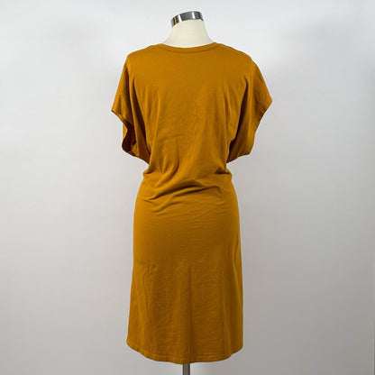 Universal Standard Misa Jersey Front Tie Dress Yellow Mustard - 2X