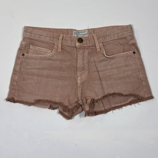 Current Elliot Dusty Rose Raw Hem Denim Cutoff Jean Shorts - 25