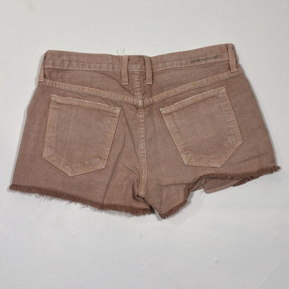 Current Elliot Dusty Rose Raw Hem Denim Cutoff Jean Shorts - 25