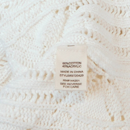 Moon & Madison Crochet Tie Front Crop Cardigan Sweater - M