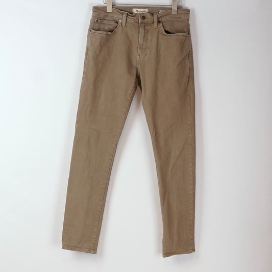 Madewell Athletic Slim Jeans Olive Green Khaki - 32 x 32