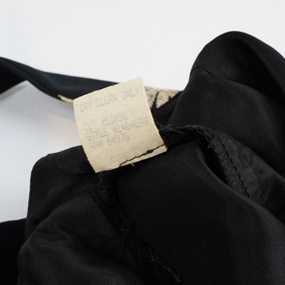 Cache Black Formal Maxi Dress Pink Floral Embroidered - Vintage 8