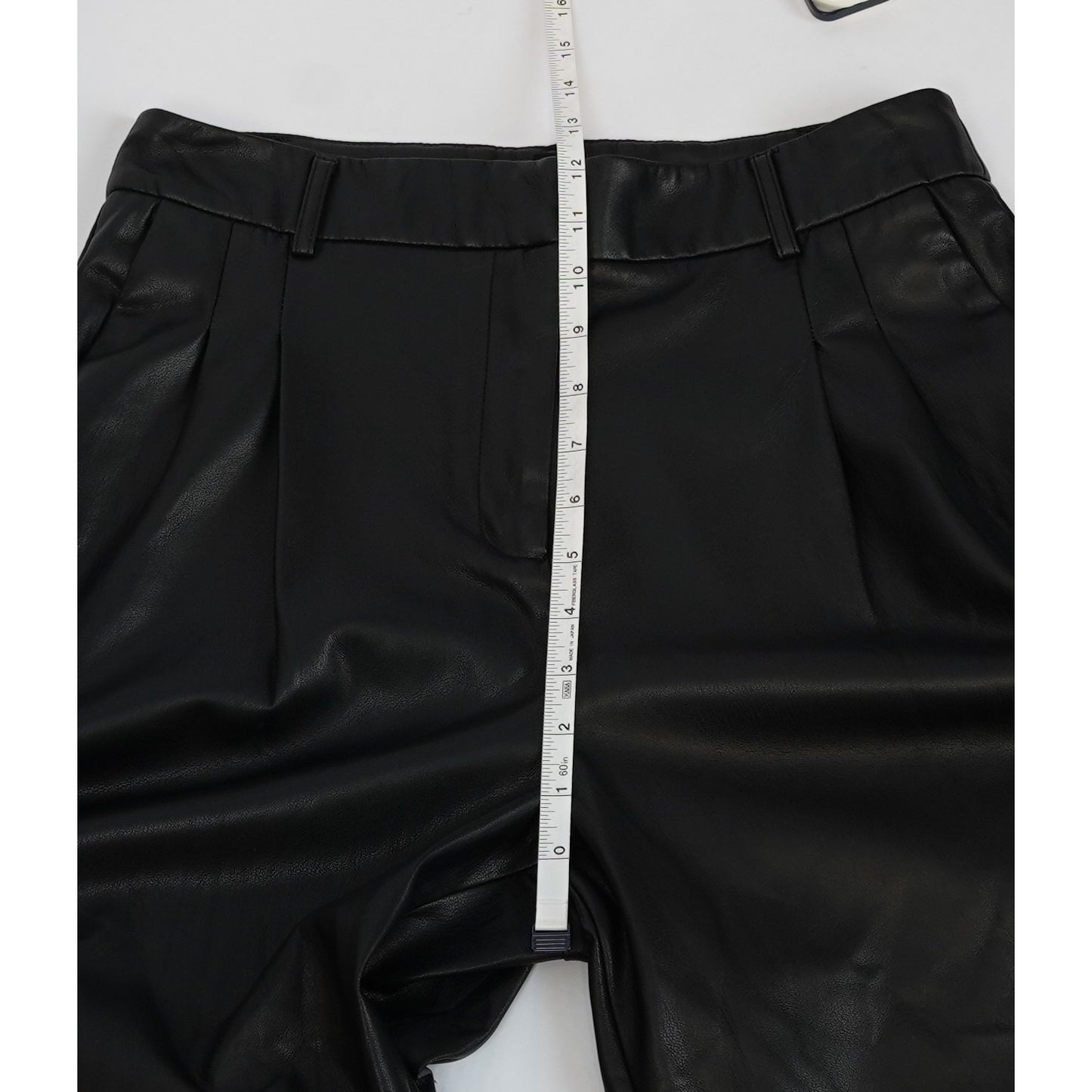 House of Harlow 1960 Vegan Leather Wide Leg Trouser Dress Pants Black - 8