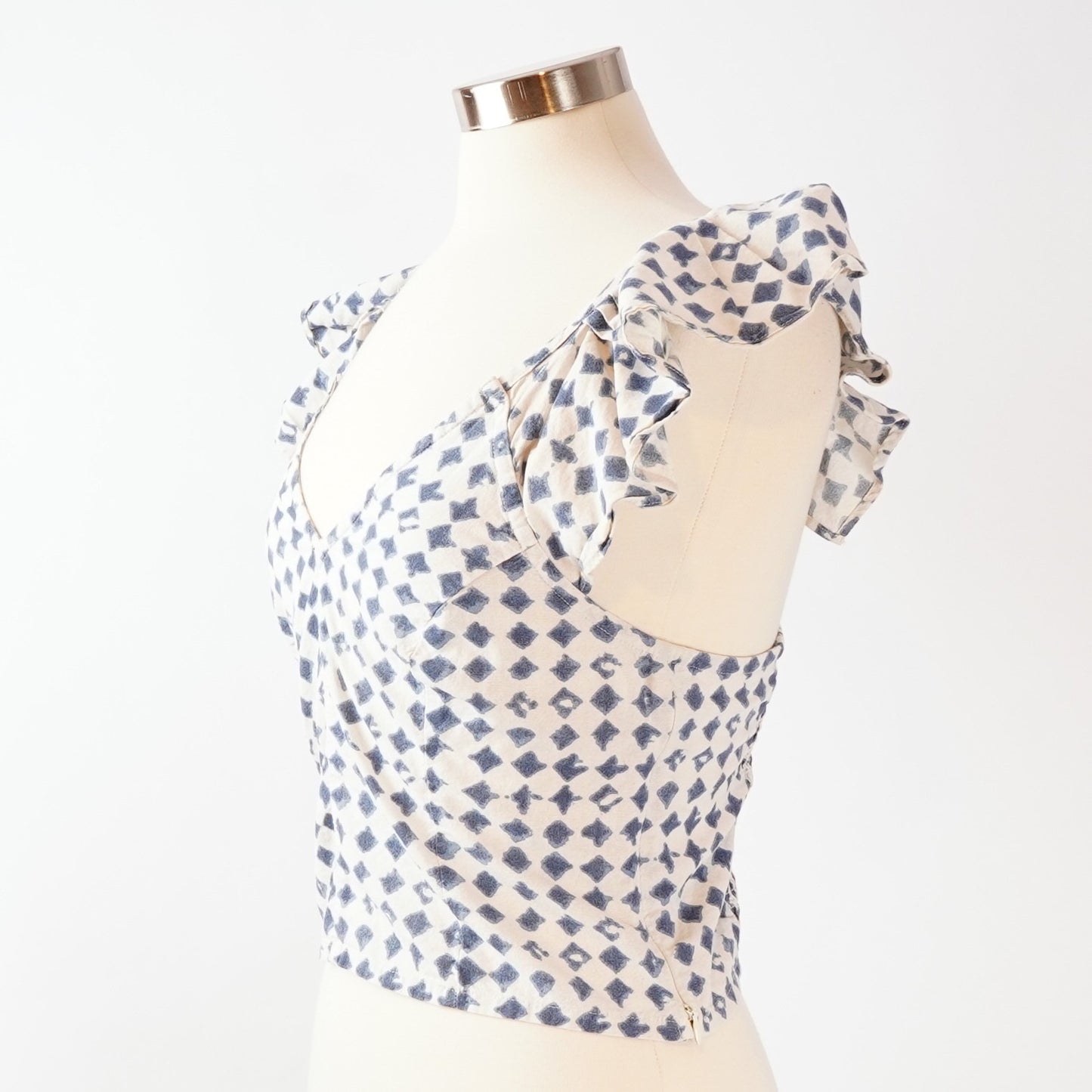 Madewell Shibori-Print V-Back Cotton Top - 4