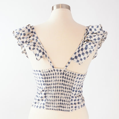 Madewell Shibori-Print V-Back Cotton Top - 4