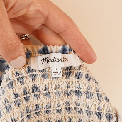 Madewell Shibori-Print V-Back Cotton Top - 4