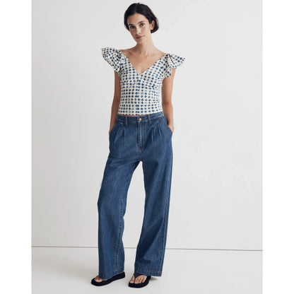 Madewell Shibori-Print V-Back Cotton Top - 4