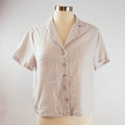 Rachel Zoe 100% Linen Short Sleeve Button Up Shirt - S