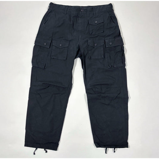 Engineered Garments FA Cargo Pants Black Cotton Ripstop *Imperfect -  XL