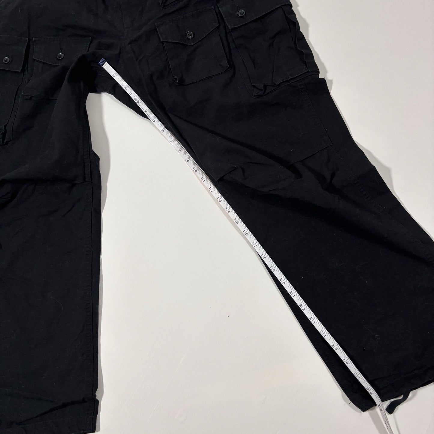 Engineered Garments FA Cargo Pants Black Cotton Ripstop *Imperfect -  XL