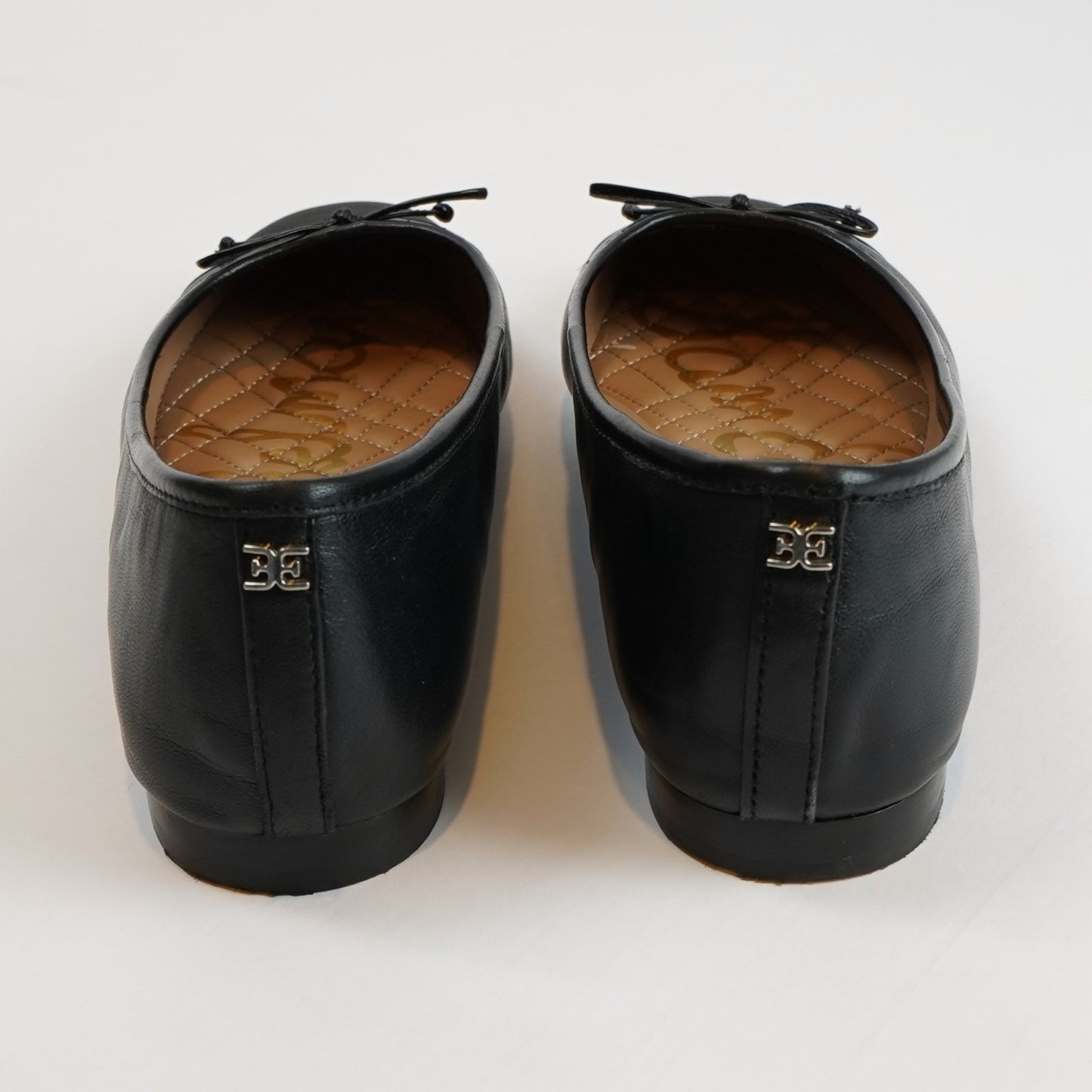 Sam Edelman Marley Ballet Flats Square Toe Black Leather - Size 9.5