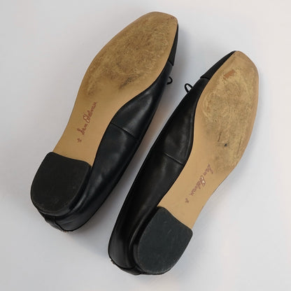 Sam Edelman Marley Ballet Flats Square Toe Black Leather - Size 9.5