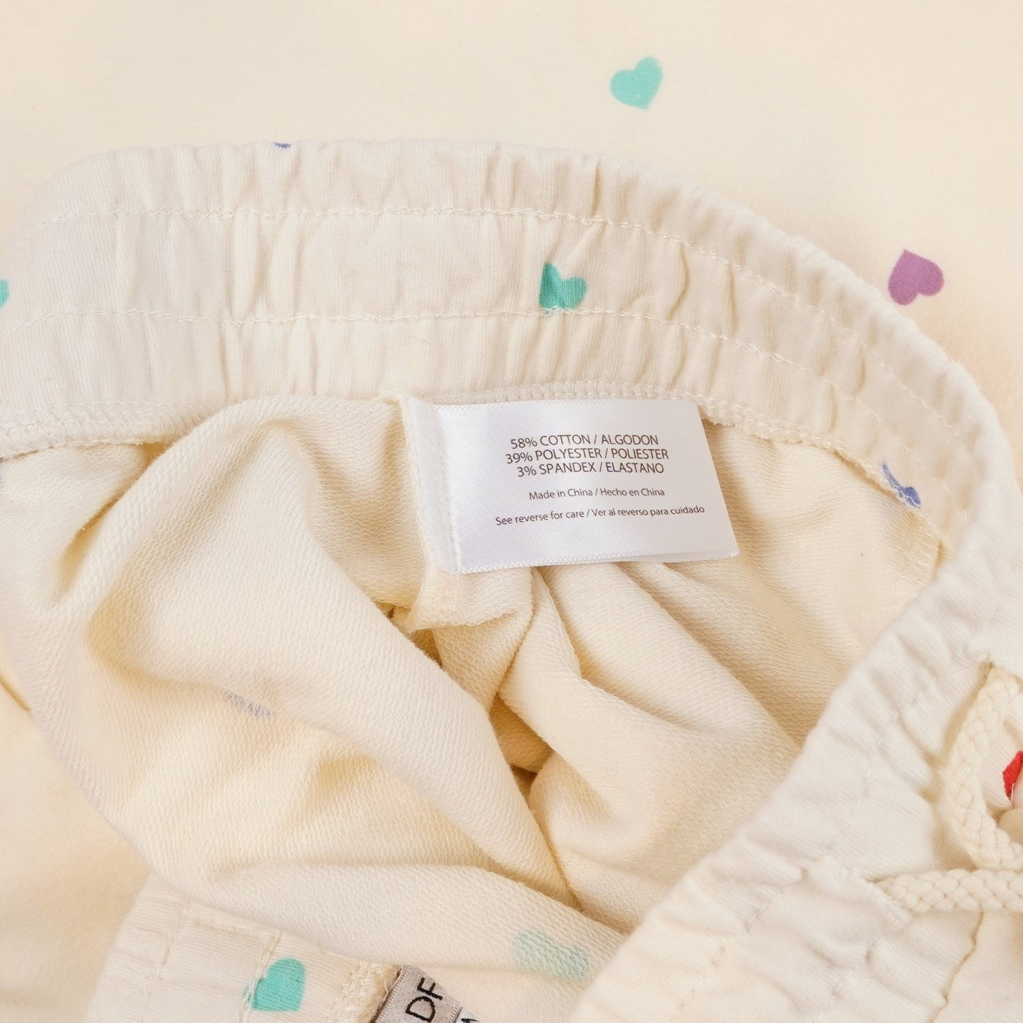 Wildfox Lounge Set Oatmeal Hearts Sweatshirt and Shorts - Size Medium