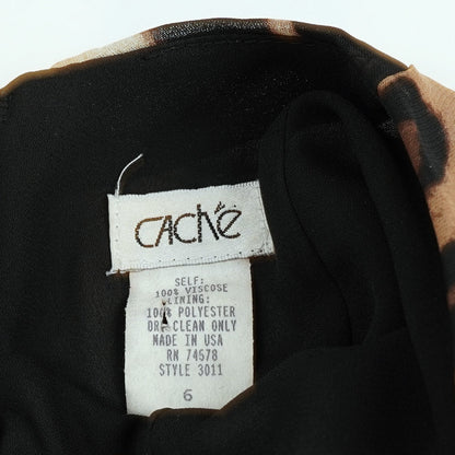 Cache Halter Wide Leg Jumpsuit Leopard Animal Print - Vintage 6