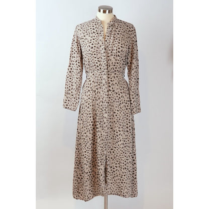 Cloth & Stone Animal Leopard Maxi Shirtdress - S