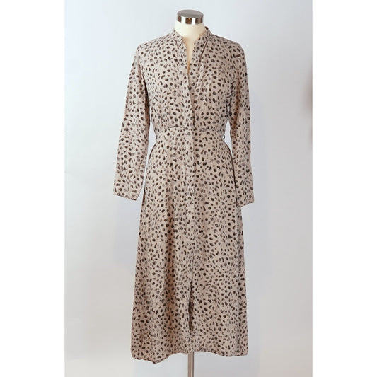 Cloth & Stone Animal Leopard Maxi Shirtdress - S