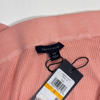 Tommy Hilfiger Ribbed Off Shoulder Top Pink "Garden Tour" - S