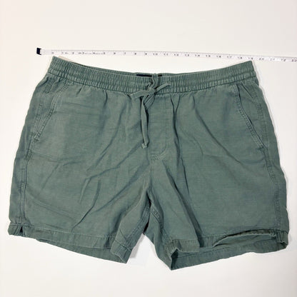 Abercrombie & Fitch Pull On Shorts Sage Green Cotton - XXL