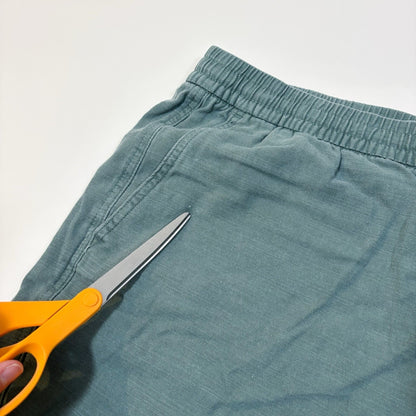 Abercrombie & Fitch Pull On Shorts Sage Green Cotton - XXL