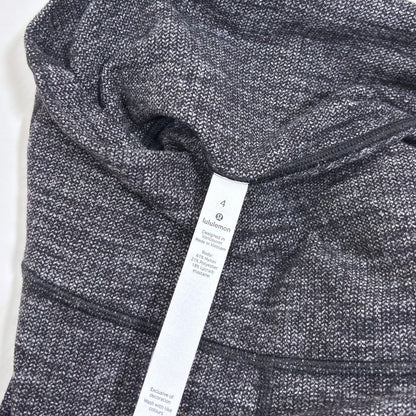 Lululemon Wunder Under High Rise Legging Heathered Gray Black Knit Yoga - 4