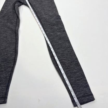Lululemon Wunder Under High Rise Legging Heathered Gray Black Knit Yoga - 4