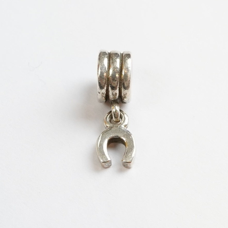 Pandora Sterling Silver 'Lucky Horse Shoe' Dangle Charm 790259
