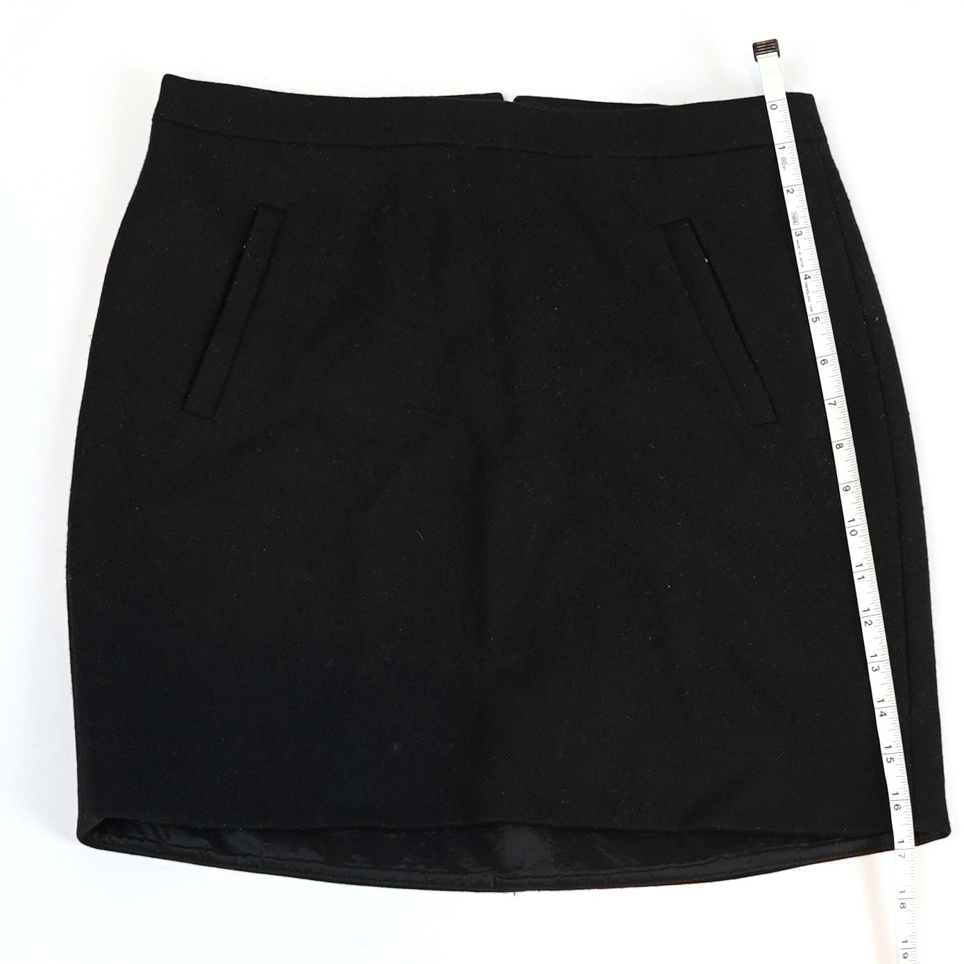 J Crew Classic Black Wool Mini Skirt - 2