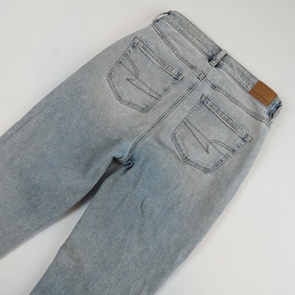 American Eagle Mom Straight Jeans Light Wash - 0 Short