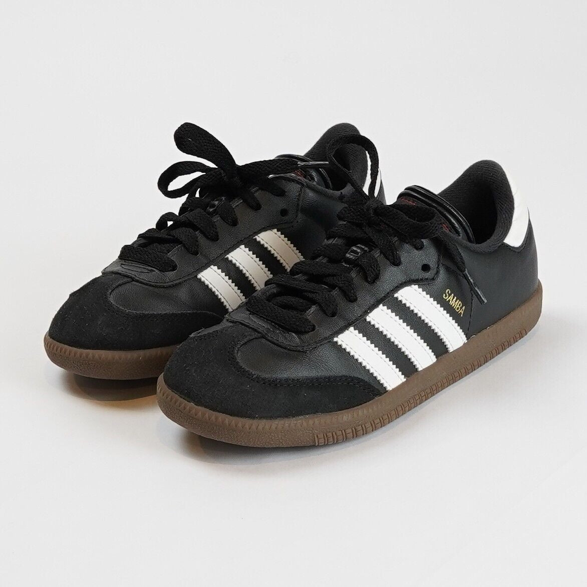 Adidas Samba Kids Indoor Sneaker Black/White/Gum - Youth 2
