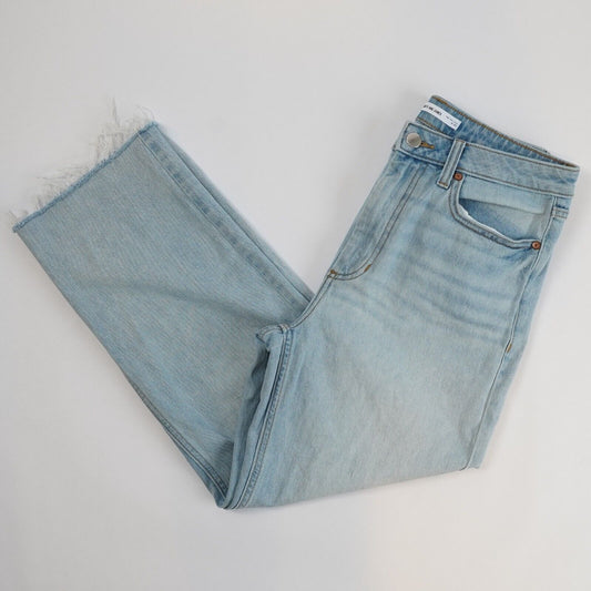 Elizabeth and James Distressed Wide Leg Crop Jeans - 29