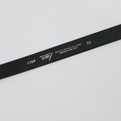 Tory Leather Horsebit Ribbon & Snaffle Bits Belt Black/Red/Nickel - Small